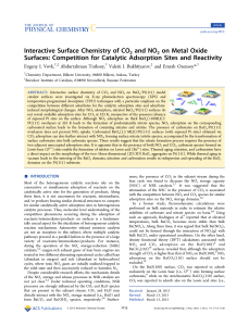 Interactive Surface Chemistry of CO2 and NO2 on Metal Oxide