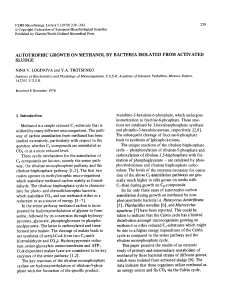 Autotrophic growth on methanol by bacteria isolated from activated