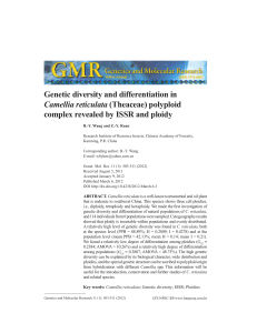 Genetic diversity and differentiation in Camellia reticulata - Funpec-RP