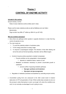 Chapter 12. Strategies for metabolic control and their application to