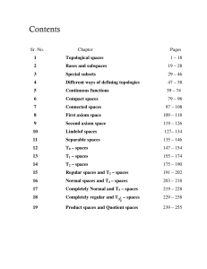 M. Sc. I Maths MT 202 General Topology All