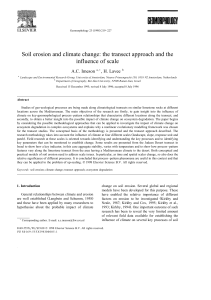 Soil erosion and climate change: the transect approach and the