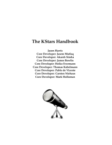 The KStars Handbook - KDE Documentation