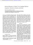 Hormonal Regulation of Human Lower Esophageal Sphincter