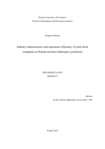 Industry characteristics and operations efficiency of joint