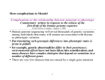 Complications to the relationship between genotype to phenotype