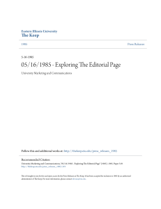 05/16/1985 - Exploring The Editorial Page - The Keep