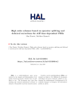 High order schemes based on operator splitting and - HAL