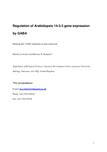Regulation of Arabidopsis 14-3