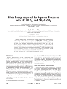 Gibbs energy approach for aqueous processes with HF, HNO3, and