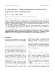 A new method of measuring how much anterior tooth alignment