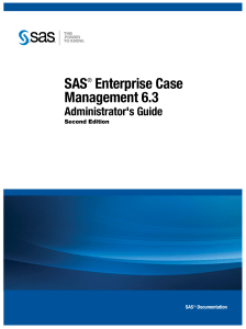 SAS Enterprise Case Management 6.3