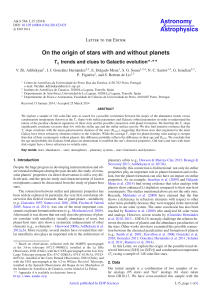 On the origin of stars with and without planets