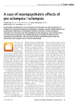 A case of neuropsychiatric effects of pre