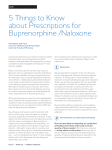 5 Things to Know About Prescriptions for Buprenorphine/Naloxone