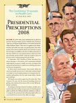 Presidential Prescriptions 2008 The Candidates` Proposals on
