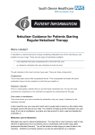 Nebuliser Guidance for Patients Starting Regular Nebulised Therapy