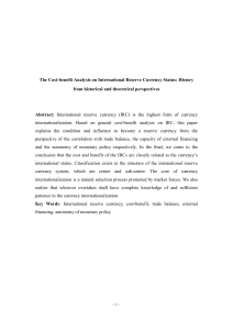 The Cost-benefit Analysis on International Reserve Currency Status