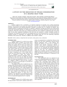a study on the behavior of steam condensation in u