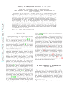 Topology of Entanglement Evolution of Two Qubits