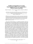 Nonlinear Propagation of Crossing Electromagnetic Waves in
