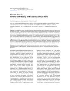 Review Article Bifurcation theory and cardiac arrhythmias