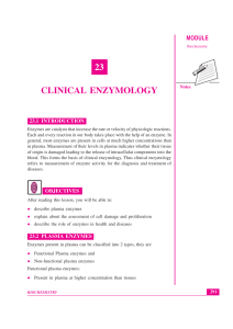 Lesson 23. Clinical enzymology