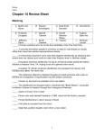 Chapter 14 Review Sheet