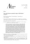 Molecular dynamics simulation studies of lipid bilayer