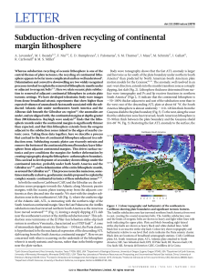 Subduction-driven recycling of continental margin lithosphere
