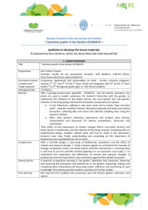 Botanic Garden of the University of Coimbra = Scientists