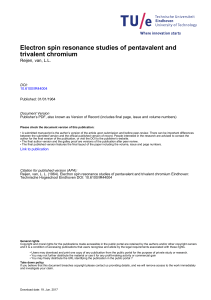 Electron spin resonance studies of pentavalent and trivalent chromium