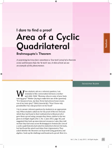 Area of a Cyclic Quadrilateral