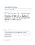 the effectiveness of a preoperative multimodal antiemetic regimen