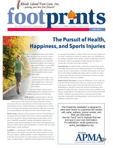 Footprints Newsletter Fall 2010