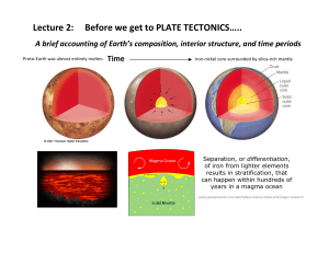 Lecture 2: Before we get to PLATE TECTONICS…..