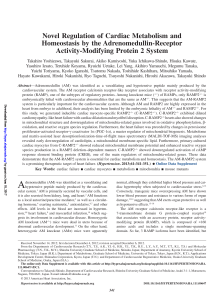 Novel Regulation of Cardiac Metabolism and Homeostasis by the