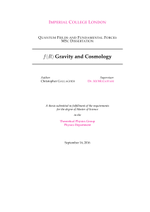 f(R) Gravity and Cosmology - Workspace