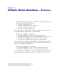 Multiple Choice Questions – Answers