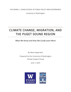 CLIMATE CHANGE, MIGRATION, AND THE PUGET SOUND REGION