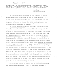 Hilda Kuper. An African Aristocracy