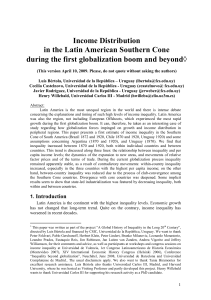 Income Distribution in the Latin American Southern