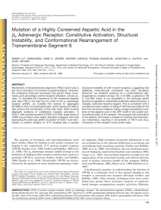 Mutation of a Highly Conserved Aspartic Acid in the Adrenergic