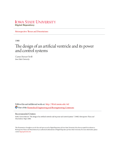 The design of an artificial ventricle and its power and control systems