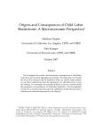 Origins and Consequences of Child Labor Restrictions