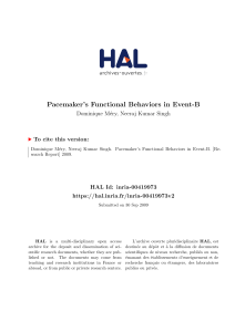 Pacemaker`s Functional Behaviors in Event-B - HAL