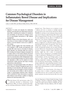 Common Psychological Disorders in Inflammatory Bowel Disease