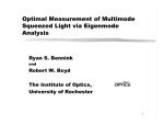 Optimal Measurement of Multimode Squeezed Light via Eigenmode