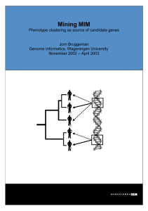 Mining MIM: phenotype clustering as source of candidate