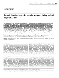 Recent developments in metal-catalyzed living radical